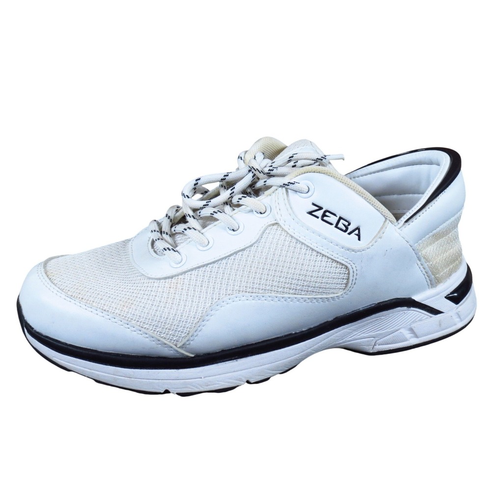 Zeba‎ Hands-Free Men Athletic Walking Shoes Size 10 Daily Comfort White Black